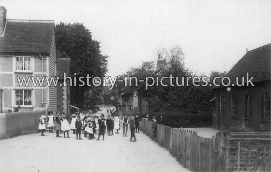 School and Street, Chappel, Essex. c.1908